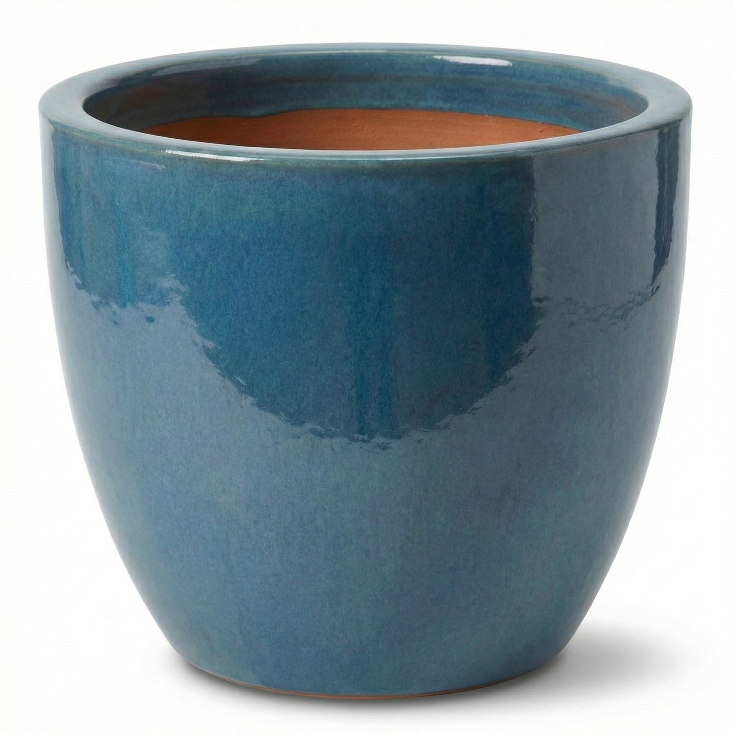 Pflanzgefäß "Egg Pot" Jade & Weiß – Ø 21 bis 38 cm – Frostfestes Steinzeug