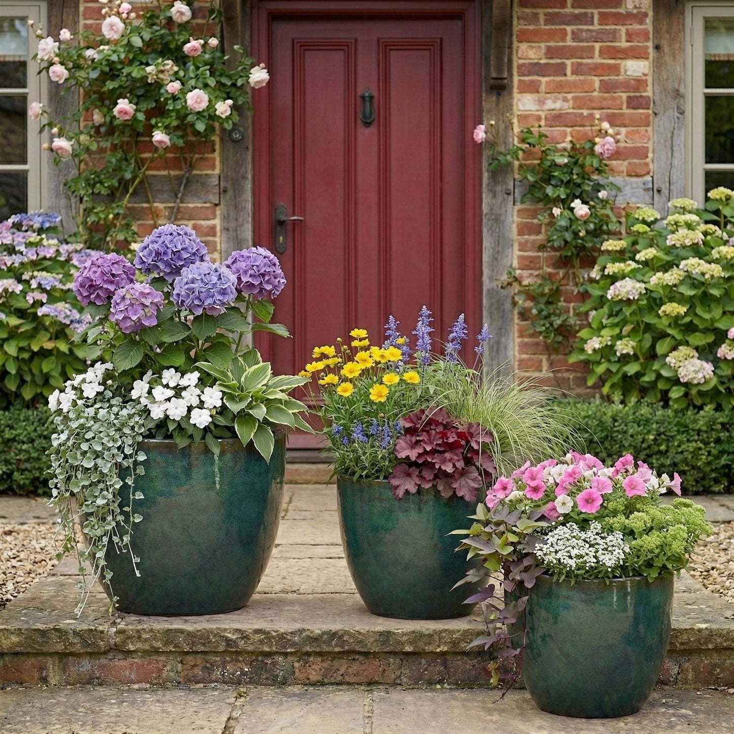 Pflanzgefäß "Egg Pot" Moosgrün – Ø 21 bis 48 cm – Frostfestes Steinzeug