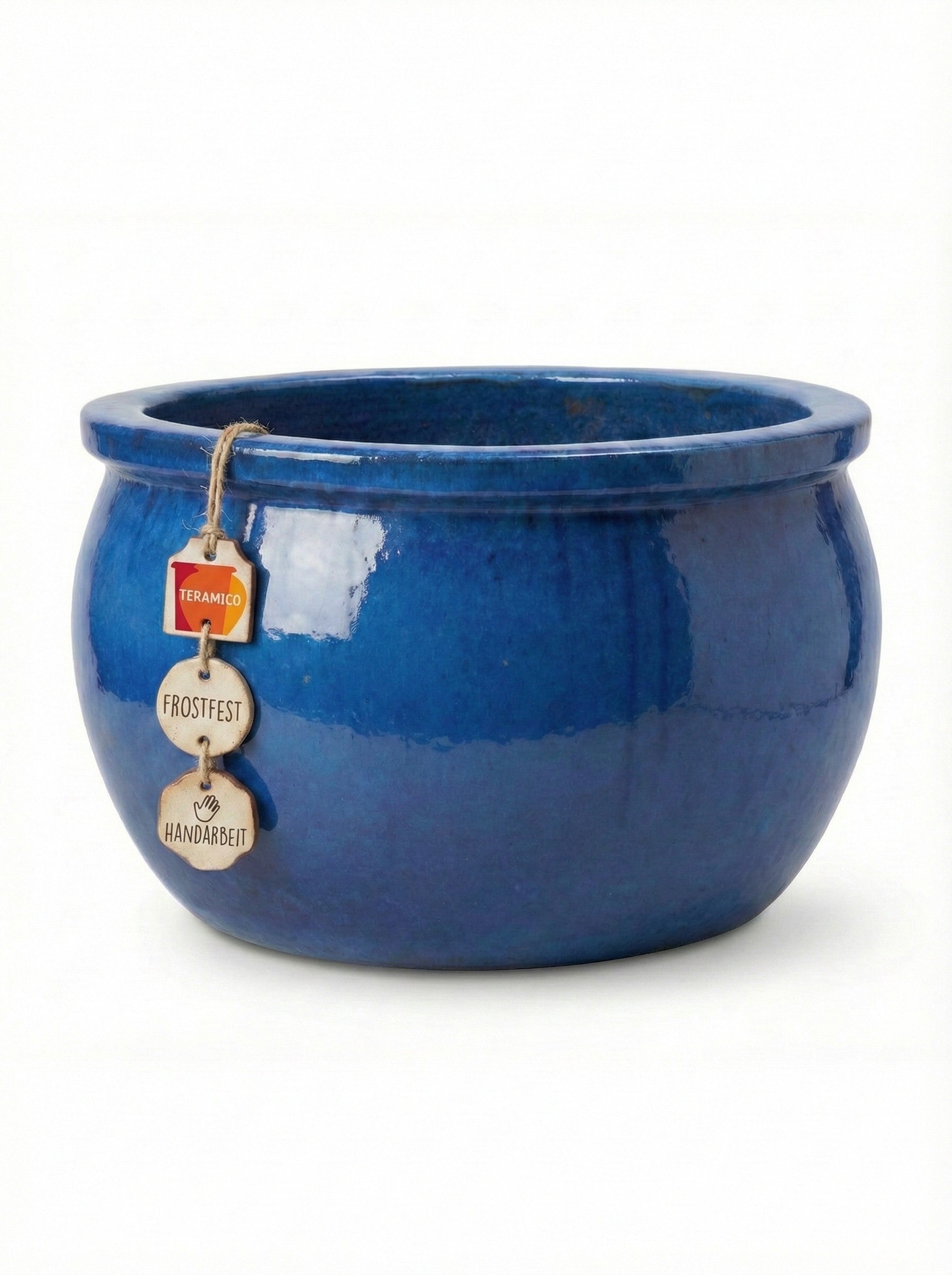 Kleines Pflanzgefäß Bavaria Royal Blau 24cm - Frostfester Kräutertopf 4 Liter