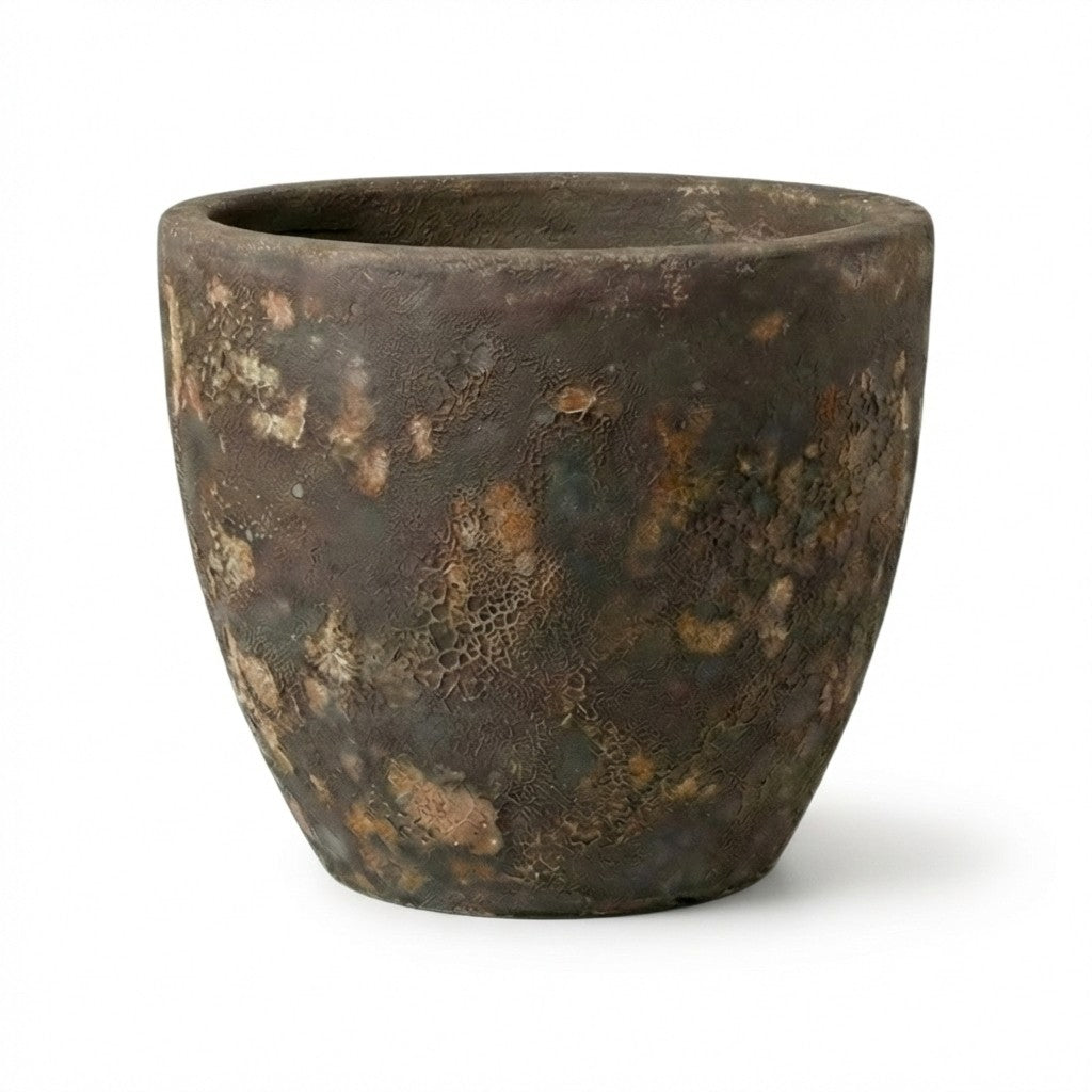 Pflanzgefäß Keramik "EGG-POT" Lava Braun - Ø 21 - 38cm Frostfest