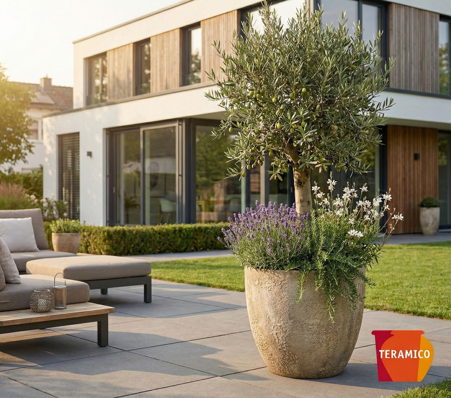 Keramik Pflanzgefäß "Egg Pot" Lava Weiß Ø 21cm – Geschliffen & Struktur