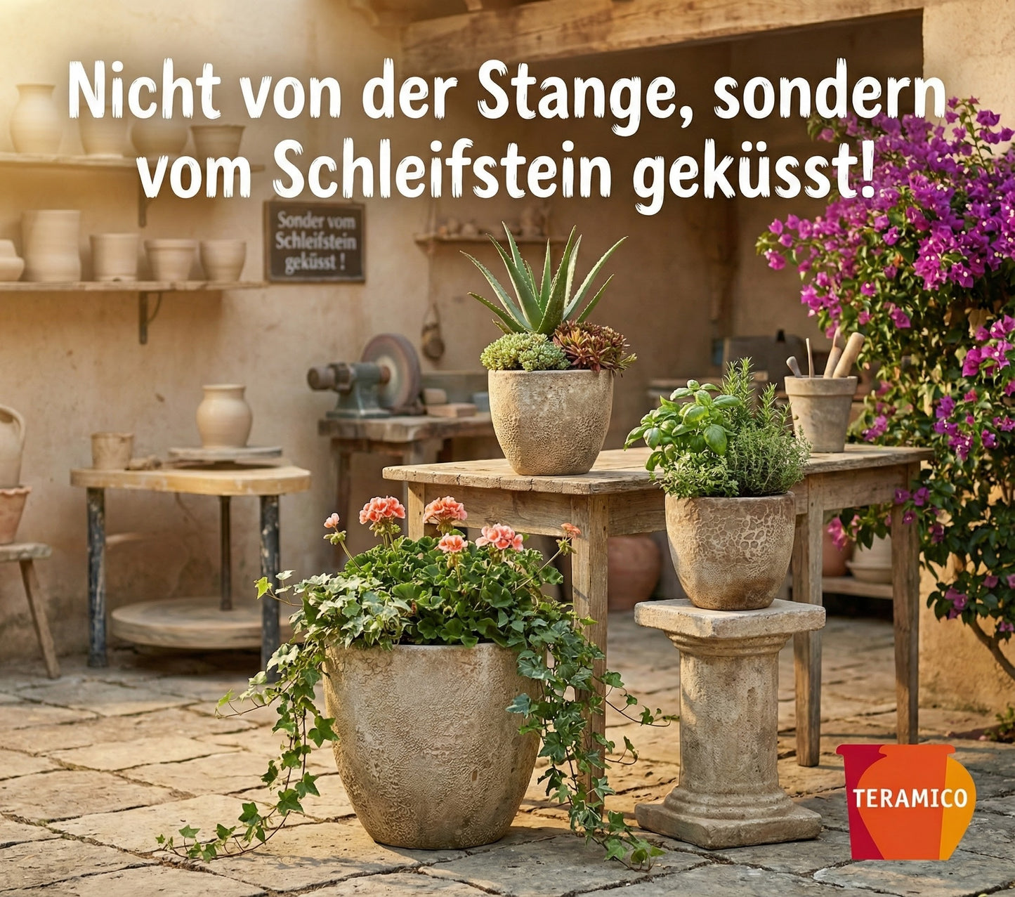 Keramik Pflanzgefäß "Egg Pot" Lava Weiß Ø 38cm – Geschliffen & Struktur