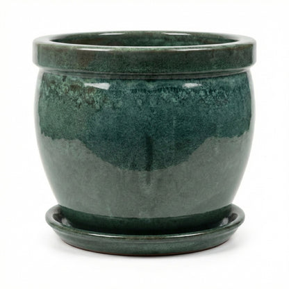 Keramik Blumentöpfe mit Untersetzern, Ø ca. 21 cm | 17 Farben