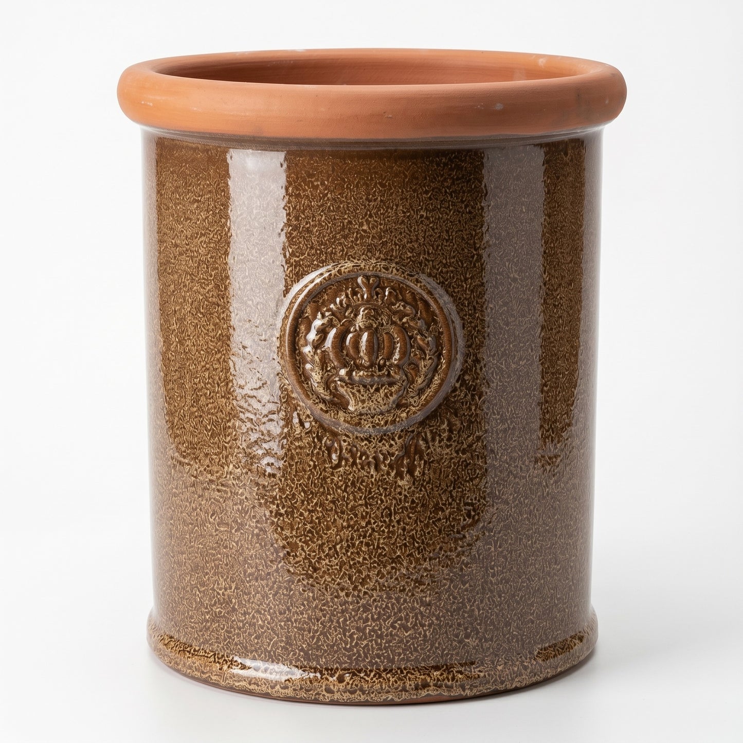 Teramico Pflanztopf Provence Braun Keramik Ø 34 x 38 cm hoch Frostfest Krone