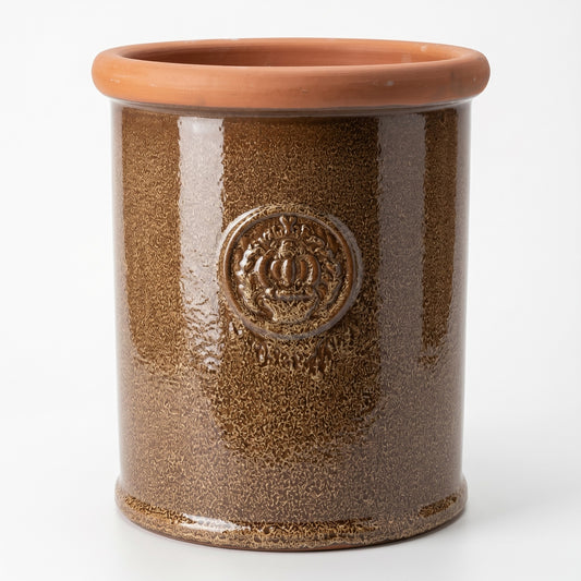 Teramico Pflanztopf Provence Braun Keramik Ø 34 x 38 cm hoch Frostfest Krone