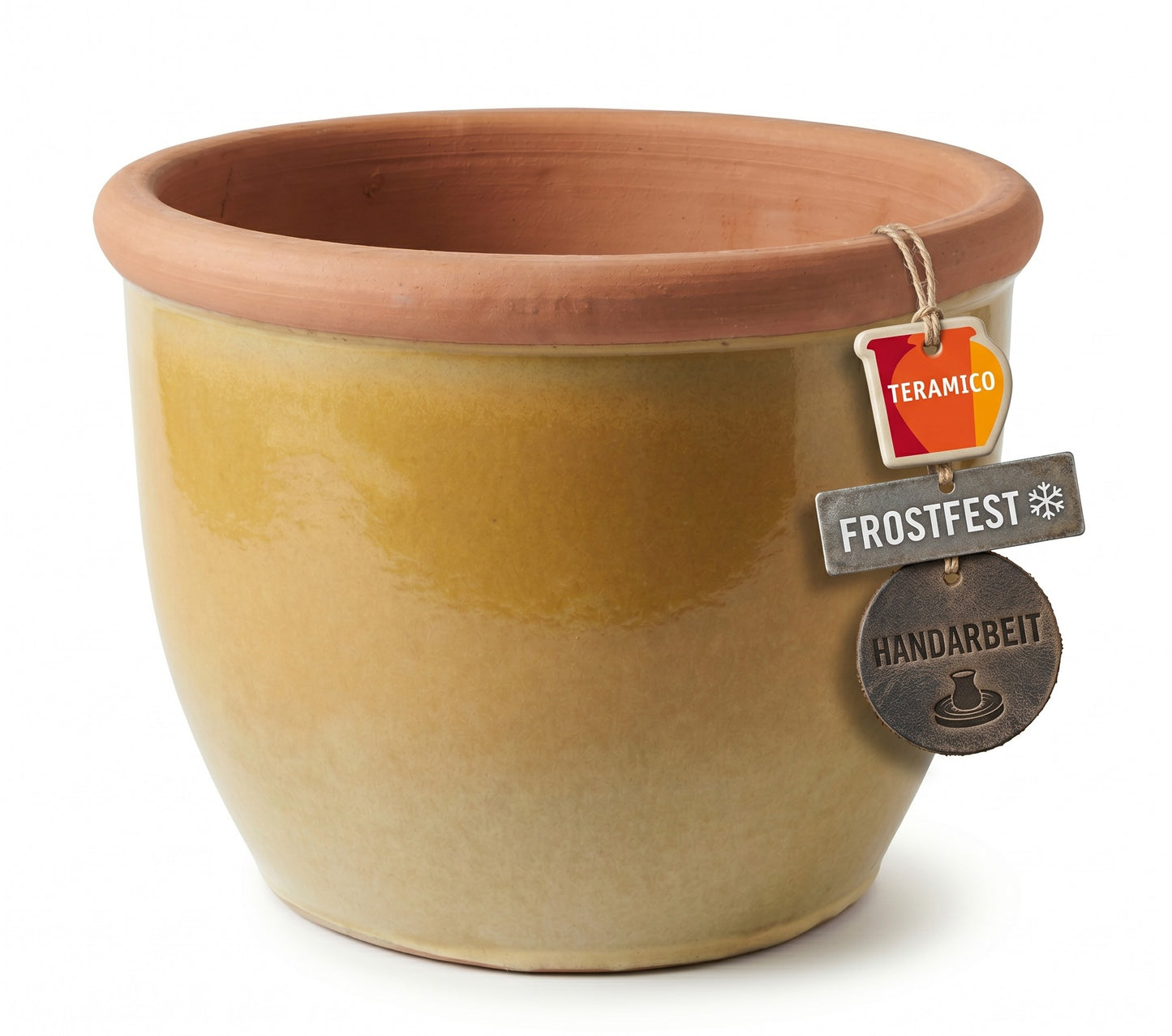 Pflanztopf Farmer – Creme – Frostfestes Steinzeug (19–45 cm)