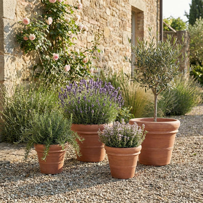 Terrakotta Blumentopf Ø 35 cm – Handgefertigt & Frostfest aus Italien