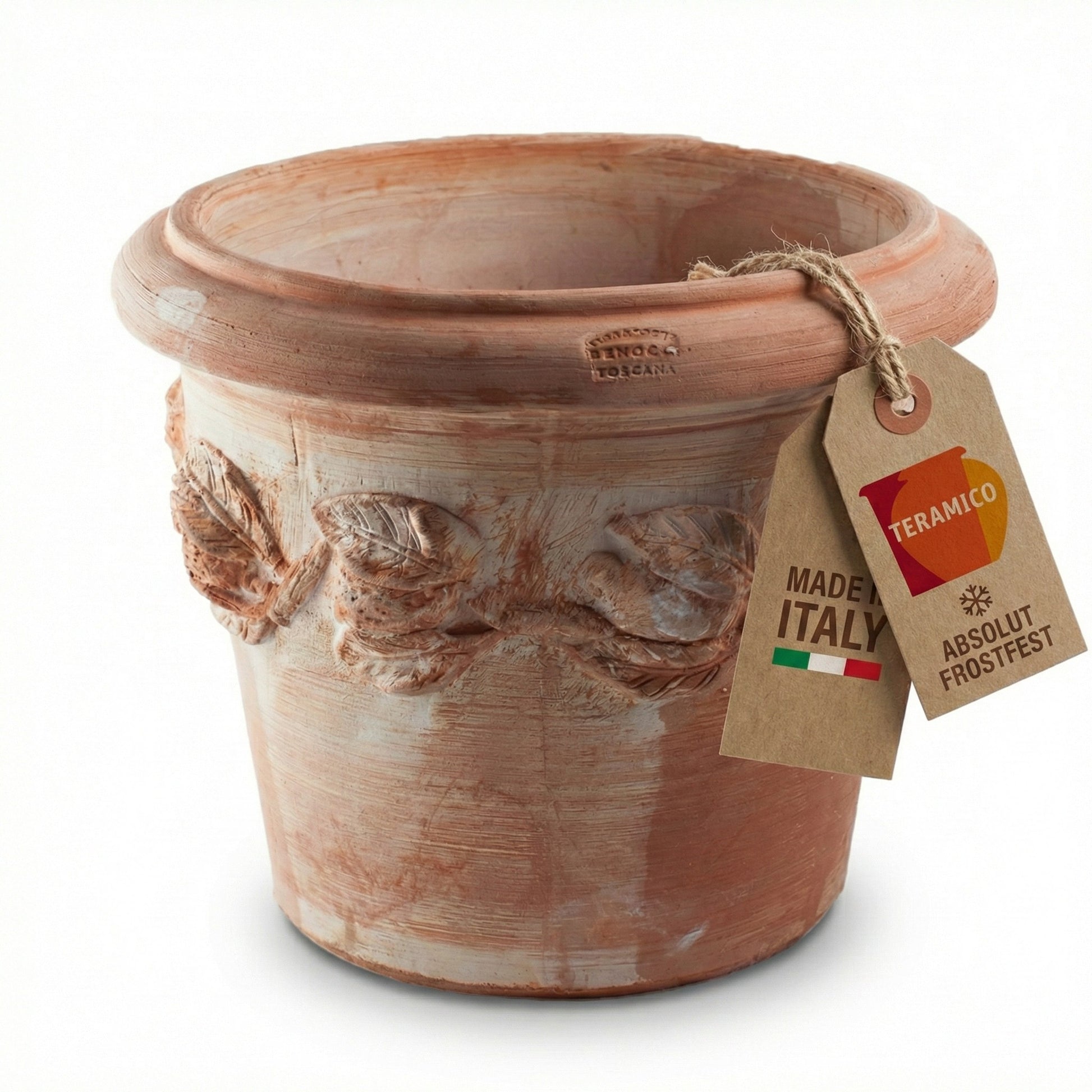 Terrakotta Pflanzgefäß Conca Limoni 20cm Original Italien Zitronen-Dekor