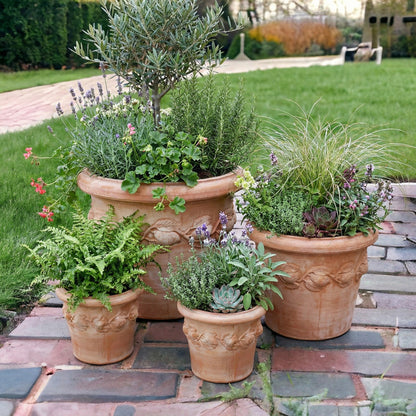 Pflanzkübel Terrakotta XXL Siena Limoni 60 cm 4er SET