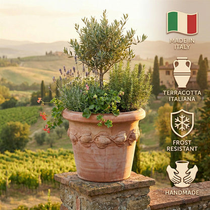 Terrakotta Topf Ø42cm – frostfest & handgefertigt | Limoni Toscana Serie