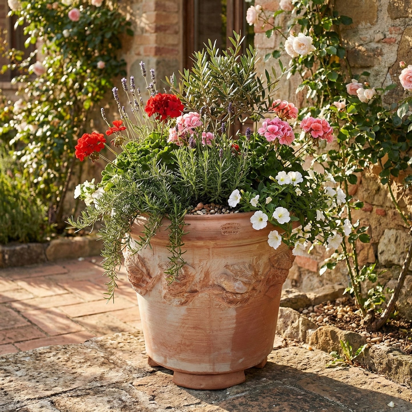 Pflanzkübel Terrakotta XXL Siena Limoni 60 cm 4er SET