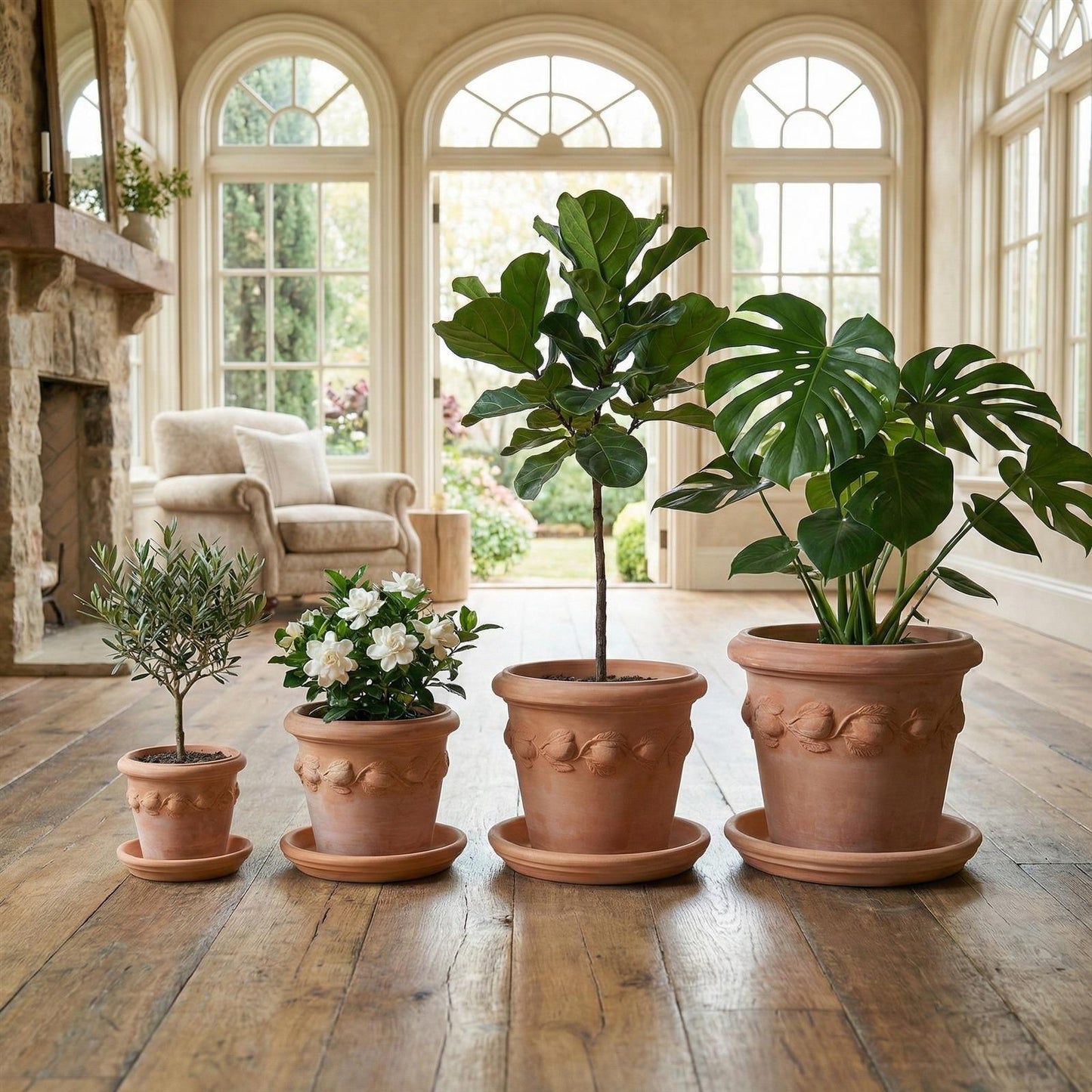 Terrakotta Blumentopf 25x21cm – frostfest & handgefertigt | Toskana-Serie