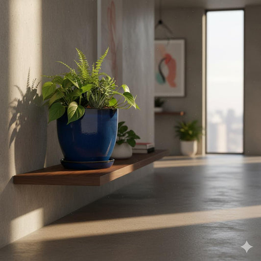 Keramik-Set "EggPot" Royal Blau – Topf inkl. Untersetzer