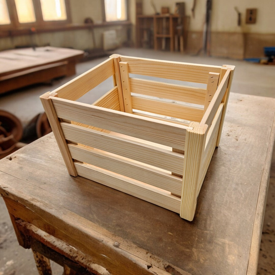 holzkiste aufbewahrung holz Unbehandelte Holzkiste