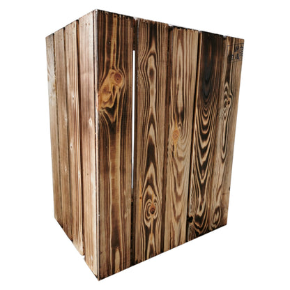 Holzkiste 50x40x30cm Geflammt