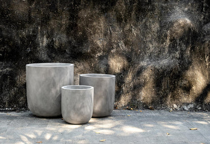 Blumentopf Beton "Dora-Tall" 24cm Dunkelgrau