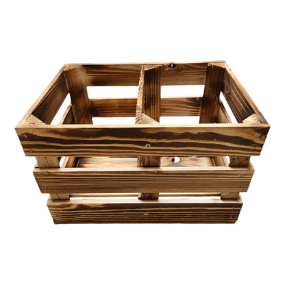 Holzkiste Obstkiste Regal 40x30x25cm Geflammt Boden Kurz
