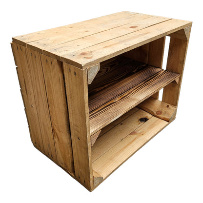 Holzkiste Obstkiste Vintage 50x40x30cm Boden Lang