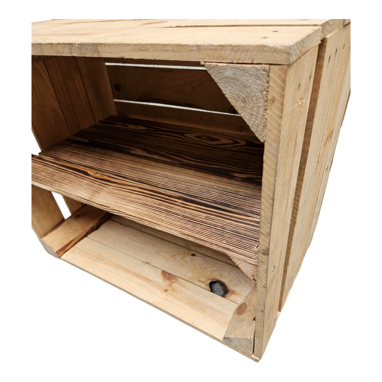 Holzkiste Obstkiste Vintage 50x40x30cm Boden Lang