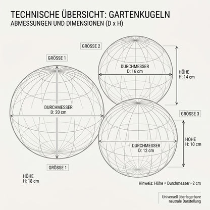 Keramik Gartenkugeln Olivgrün 3er-Set (12, 16, 20 cm) – Frostfest & Handgefertigt
