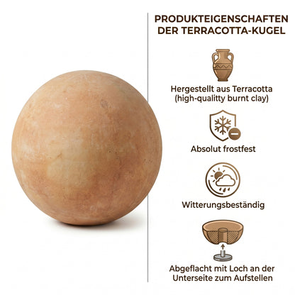 Gartenkugel Terrakotta 16cm
