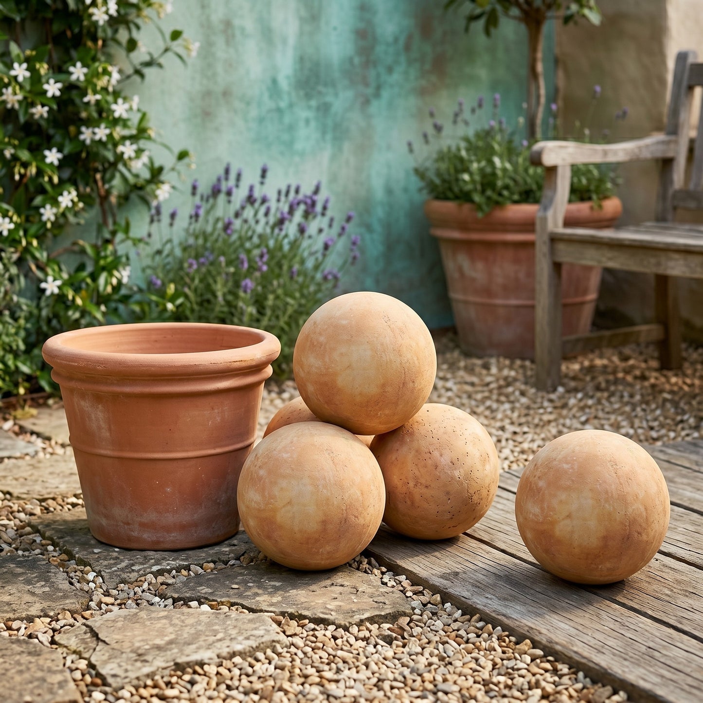 Gartenkugel Terrakotta 16cm
