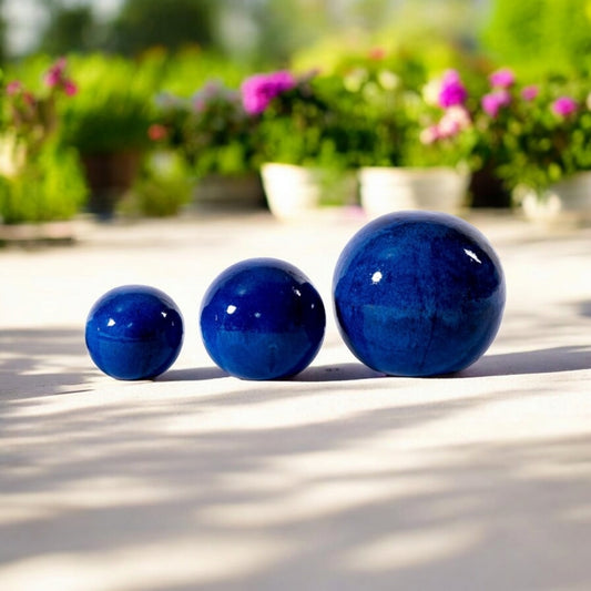 Gartenkugeln 3er Set Royal Blau