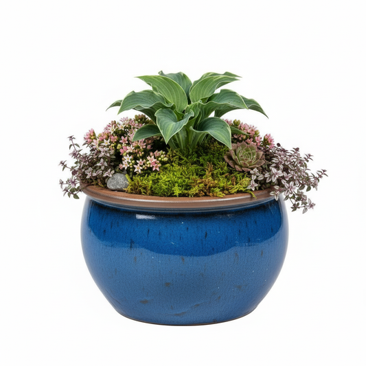 Blumentopf Pflanzgefäß Keramik Modell "Bavaria" 45cm Royal Blau