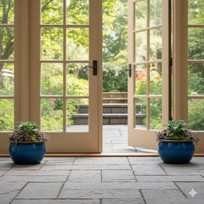 Keramik Pflanzschale "Bavaria" Royal Blau mit Rand – Wählbare Größen