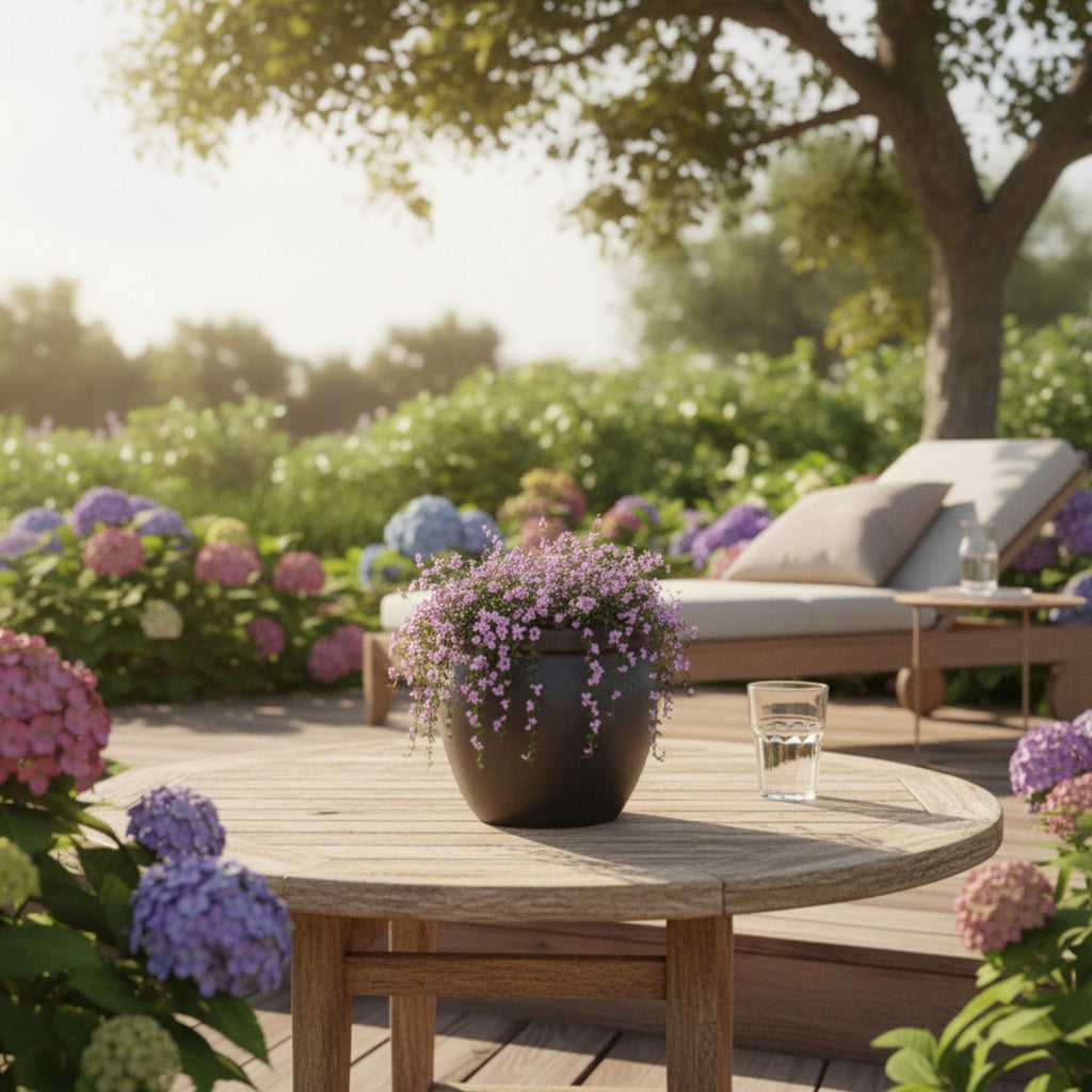 Keramik Pflanzgefäß "Bavaria" Anthrazit – Wählbare Größen (21-37cm