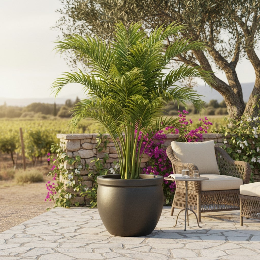 Keramik Pflanzgefäß "Bavaria" Anthrazit – Wählbare Größen (21-37cm