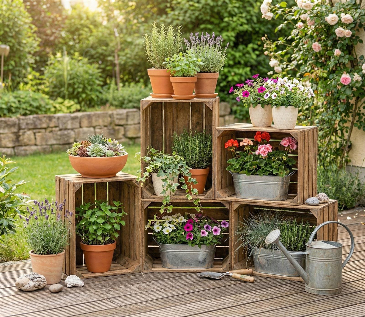 Alte Obstkisten kaufen | Original Vintage Holzkisten (50x40x30)