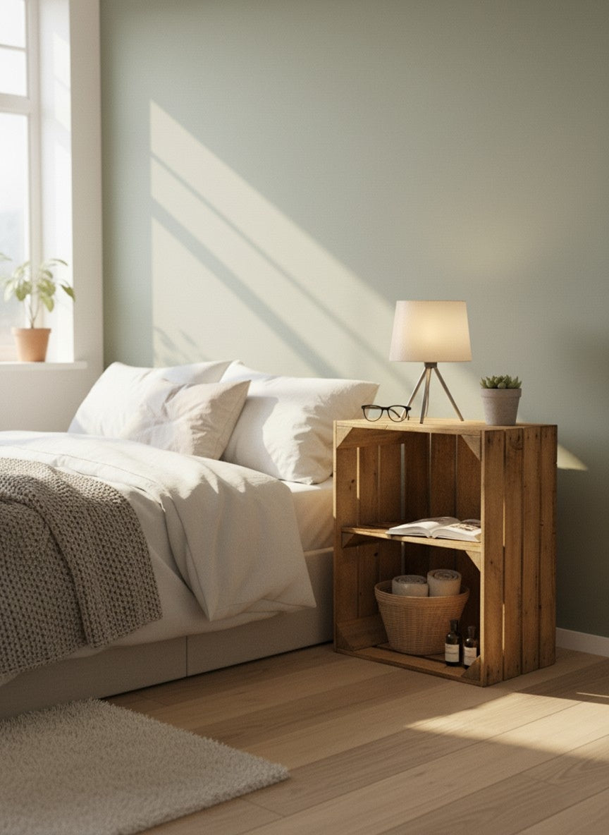 3er Set Obstkisten Vintage Natur: 2x Standard & 1x Querboden