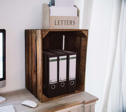 Obstkiste Vintage Geflammt 50 x 40 x 30cm 9 x