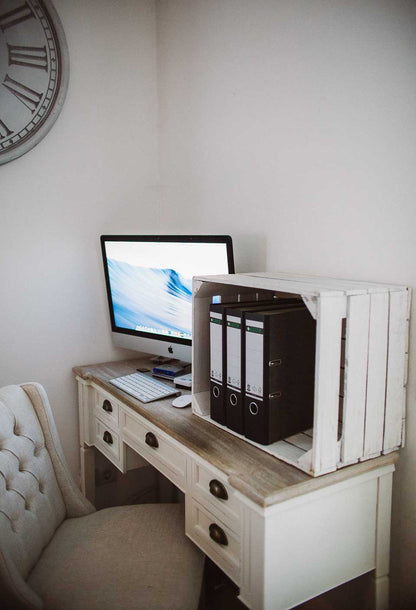 Holzkiste Obstkiste Weinkiste WEIß Used Vintage 50 x 40 x 30cm im 3er SET