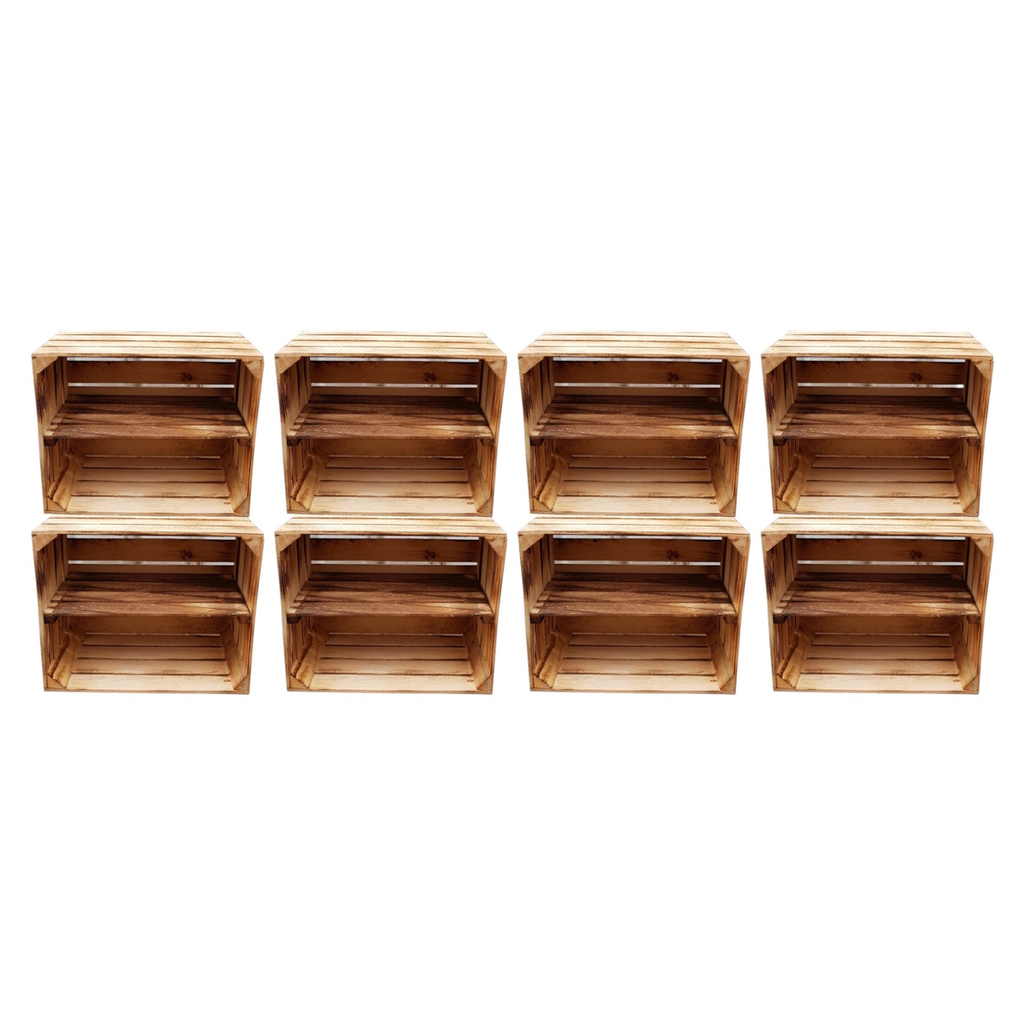 Caisses en bois étagères 50 x 40 x 30 cm avec étagère longue 8 x