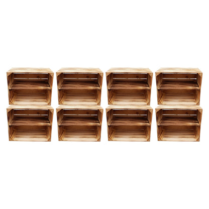 Caisses en bois étagères 50 x 40 x 30 cm avec étagère longue 8 x