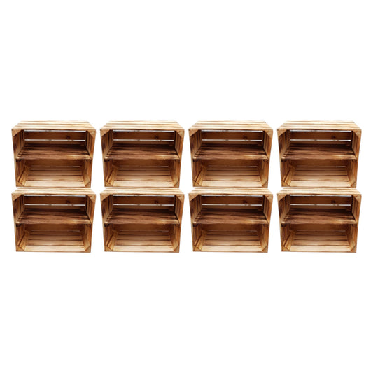 Caisses en bois étagères 50 x 40 x 30 cm avec étagère longue 8 x