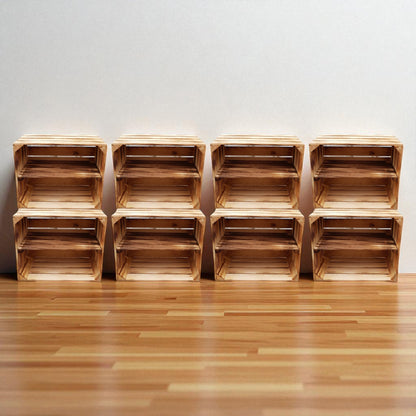 Caisses en bois étagères 50 x 40 x 30 cm avec étagère longue 8 x