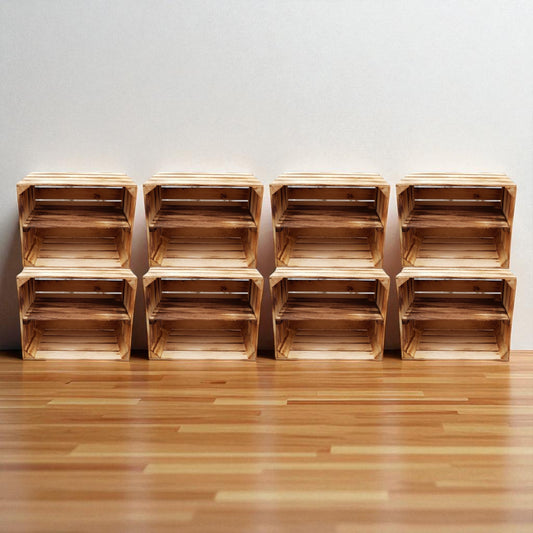 Caisses en bois étagères 50 x 40 x 30 cm avec étagère longue 8 x