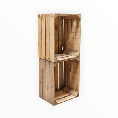 Holzkisten Obstkisten Vintage Natur 50 x 40 x 30cm im 2er Set