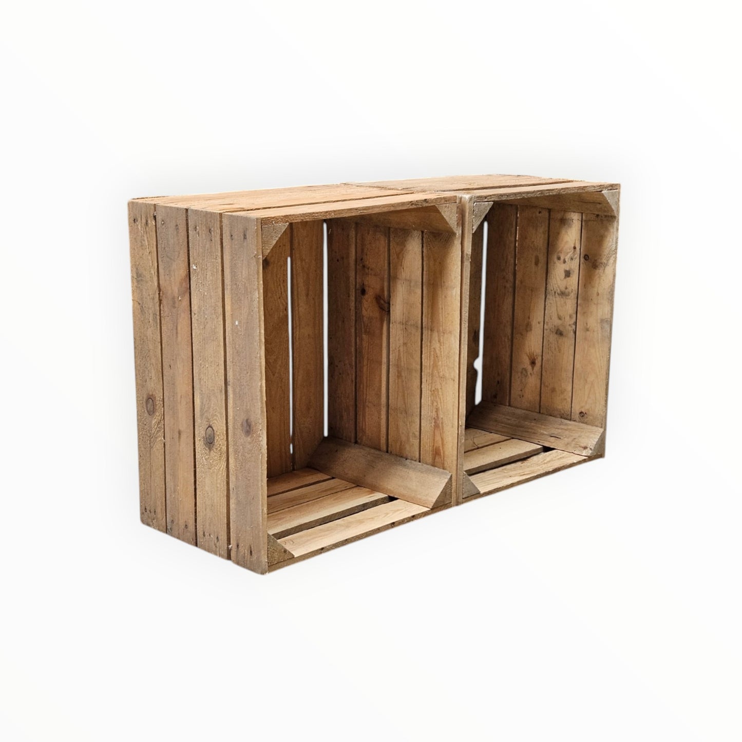 Holzkisten Obstkisten Vintage Natur 50 x 40 x 30cm im 2er Set