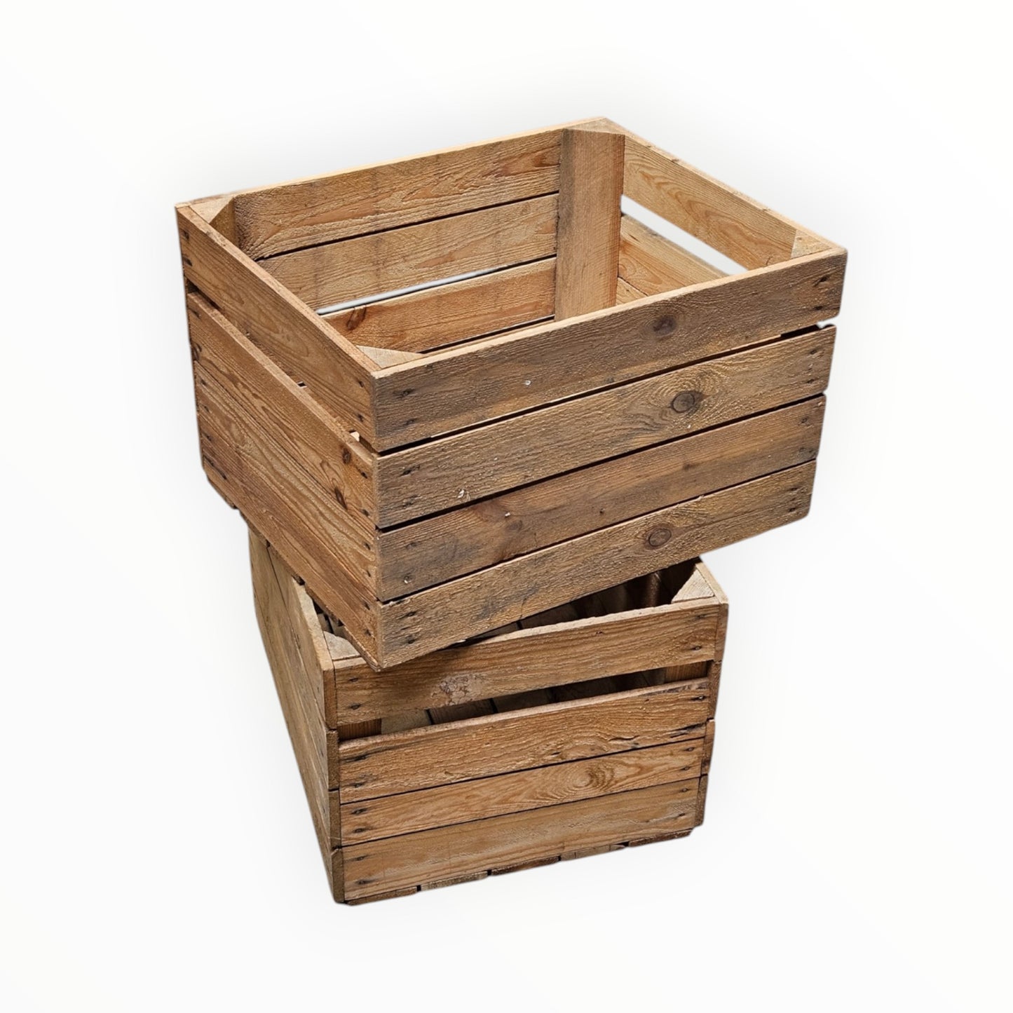 Holzkisten Obstkisten Vintage Natur 50 x 40 x 30cm im 2er Set