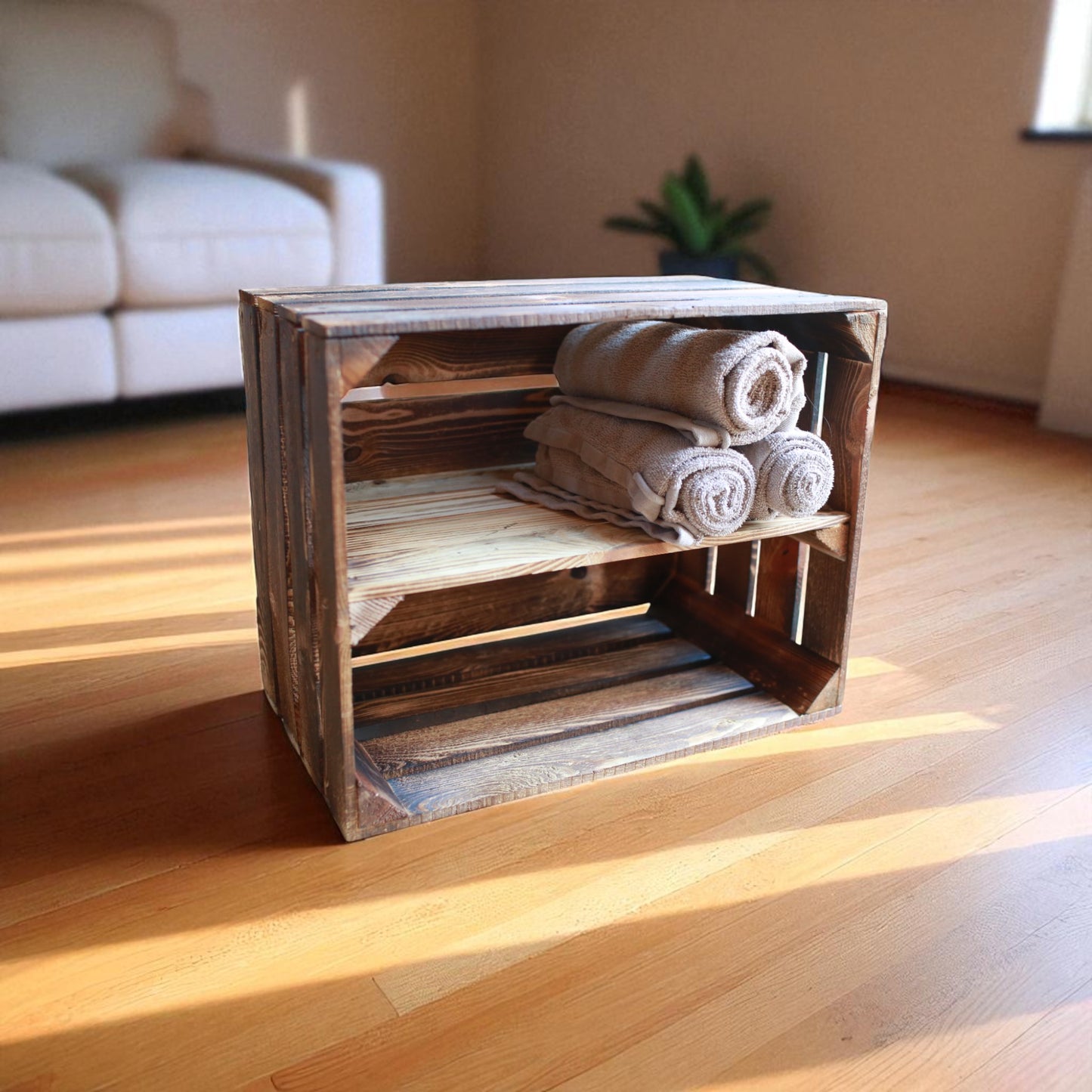 Obstkisten Geflammt 50 x 40 x 30cm 4er Set Regal Lang