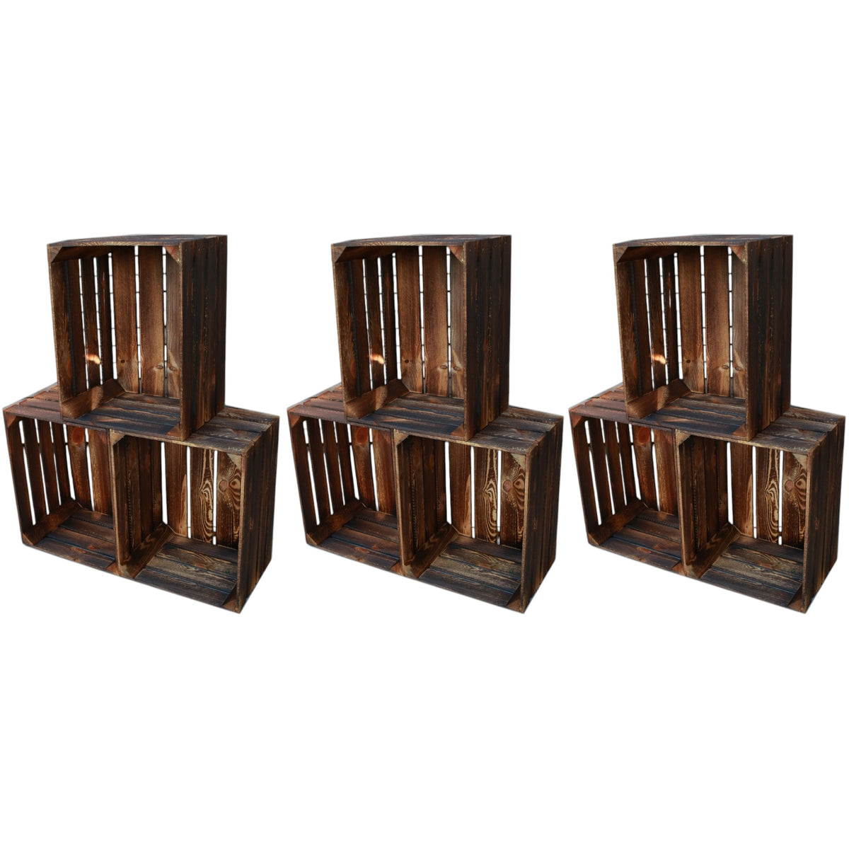 Teramico Caisses En Bois Vintage Rustiques 50x40x30cm - Rangement Et Décoration Lot De 1, 2 Ou 3