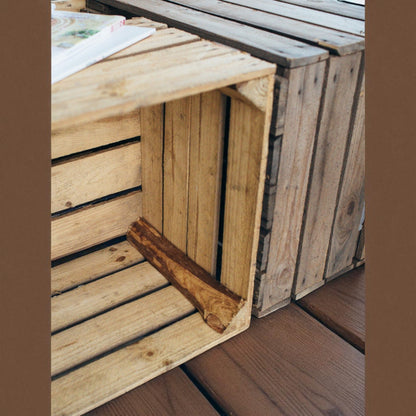 Holzkisten 4er Set 50 x 40 x 30cm Vintage Natur