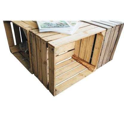 Holzkisten 4er Set 50 x 40 x 30cm Vintage Natur