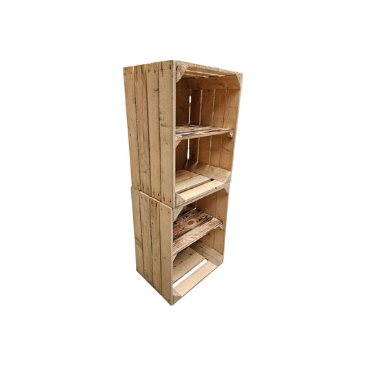 Obstkisten mit Ablagefach kurz 50 x 40 x 30cm 2er Set
