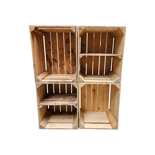 Obstkisten 4er Set 50 x 40 x 30cm mit Ablage Kurz verbaut