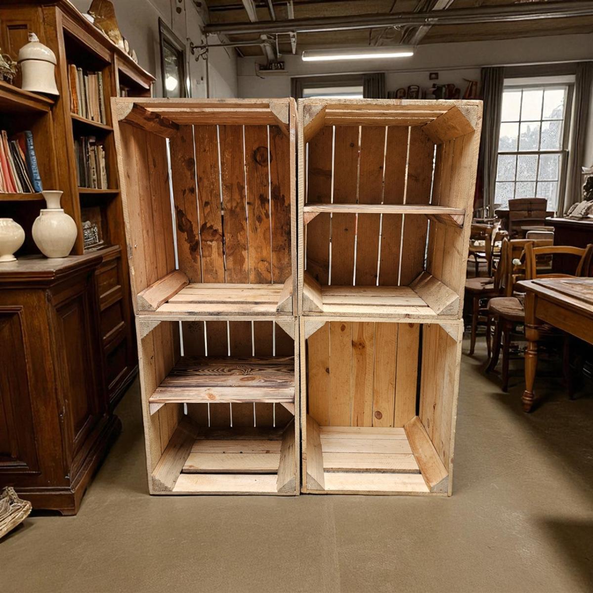 möbel zur aufbewahrung 4er Set Holzboxen | Vintage-Look | DIY-Möbel | Aufbewahrung